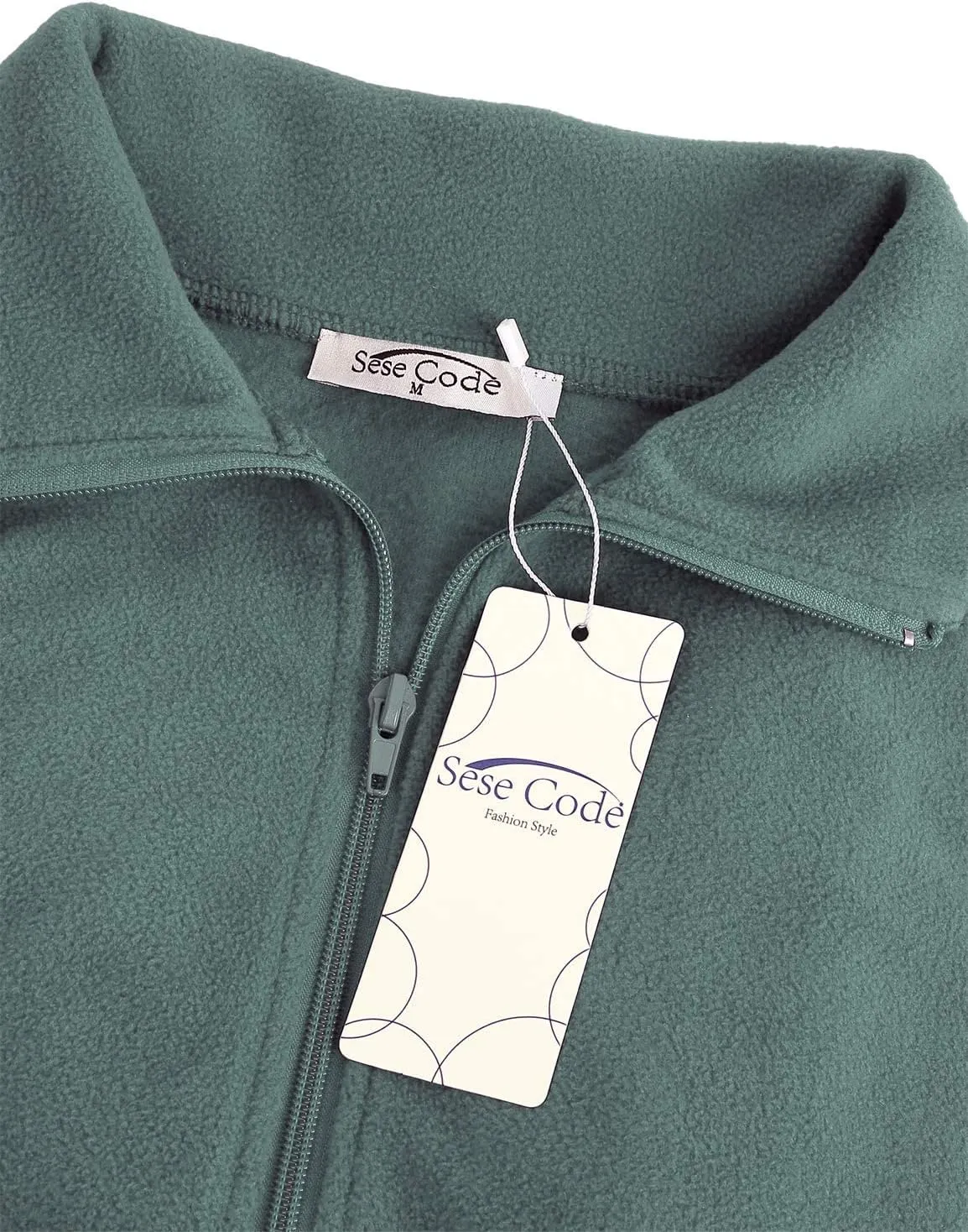 SeSe Code Women's Casual Zip Up Front Lightweight Fleece Vest with Pockets