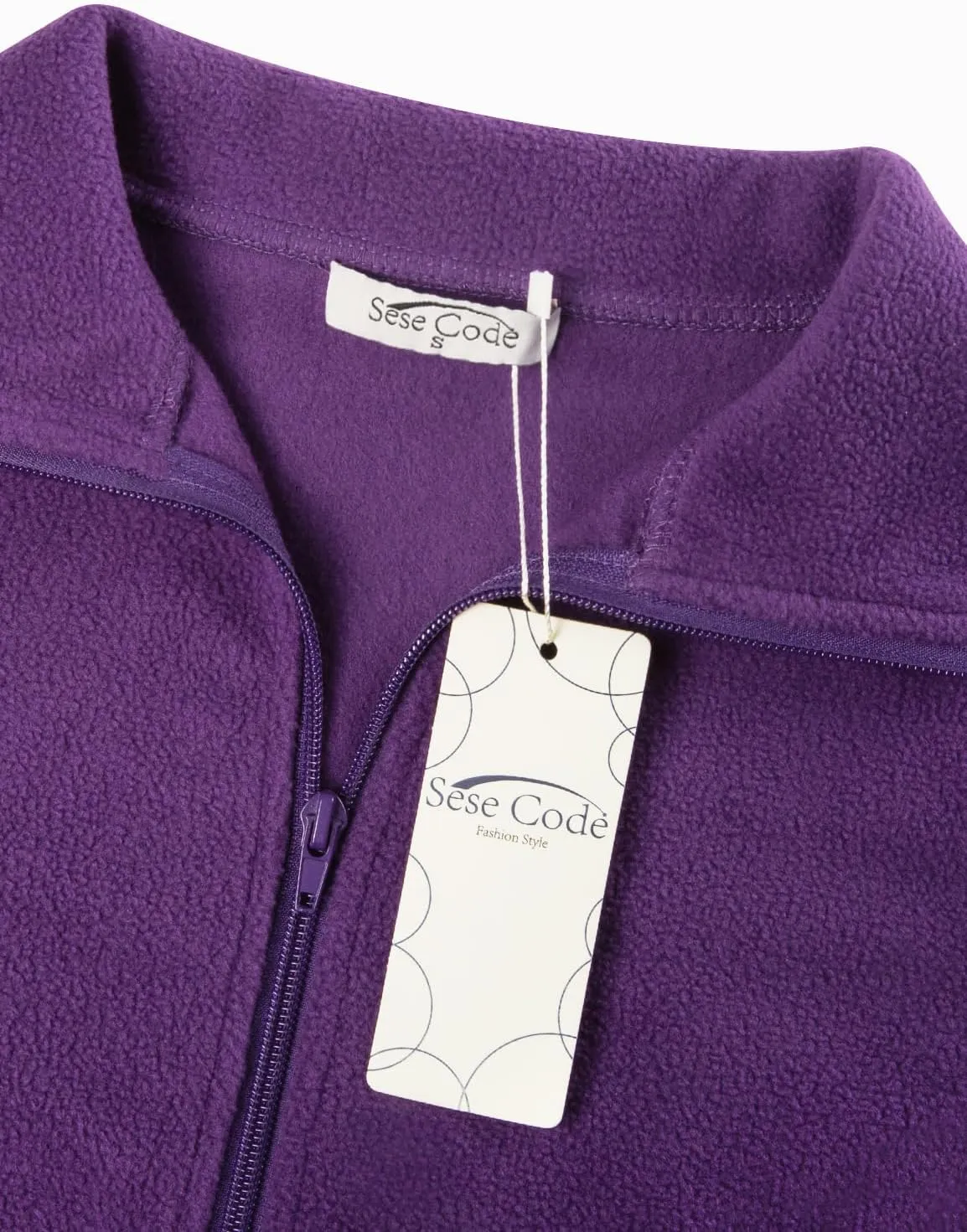 SeSe Code Women's Casual Zip Up Front Lightweight Fleece Vest with Pockets