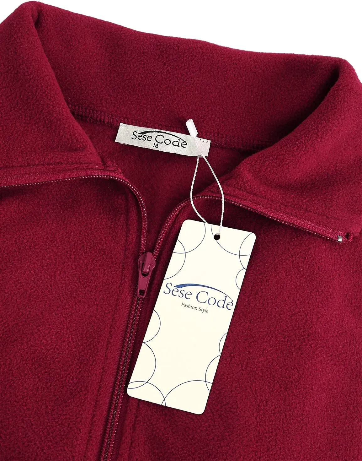 SeSe Code Women's Casual Zip Up Front Lightweight Fleece Vest with Pockets