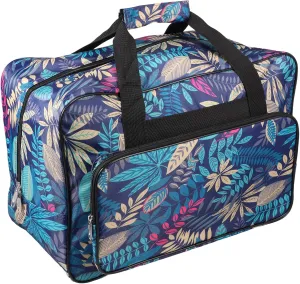 Sewing Machine Carrying Tote, Large Capacity Nylon Storage Bags Compatible with Most Standard Machine, Sew Accessories Tools Organizer, Universal Travel Tote Bag for Craft, Malachite Green, Art Deco