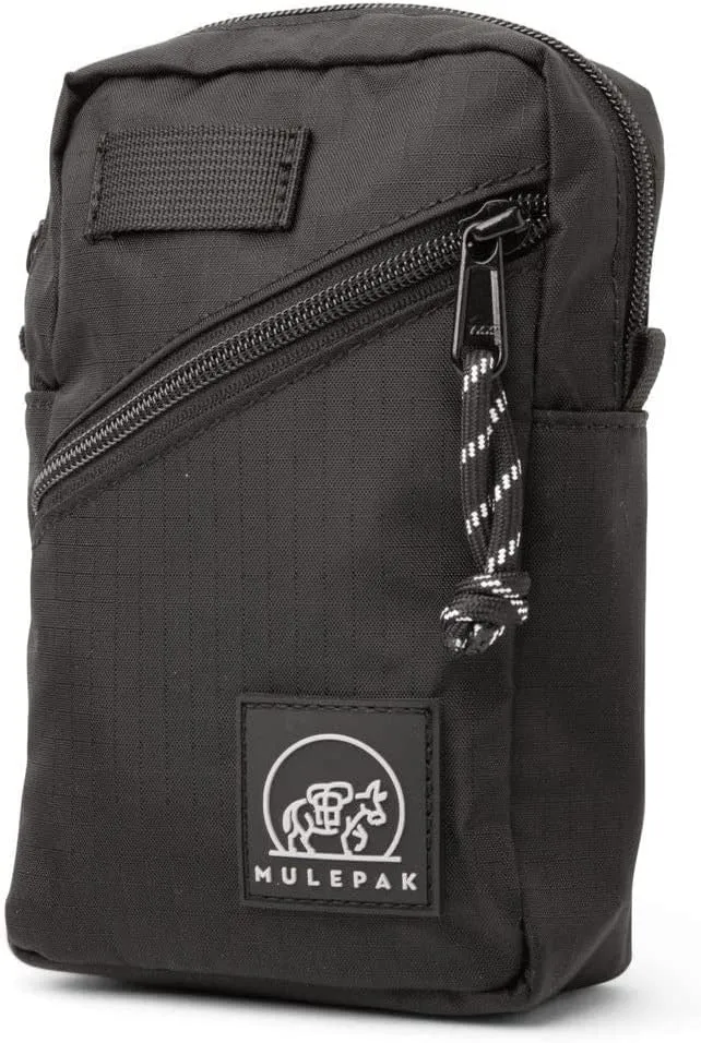 Sidecar Pouch in Night Black, 4.5"x7"x2" Lose-proof and Pickpocket Proof Safety Wallets, Outdoor Sports Belt Bags and Travel Fanny Waist Pack for Men and Women