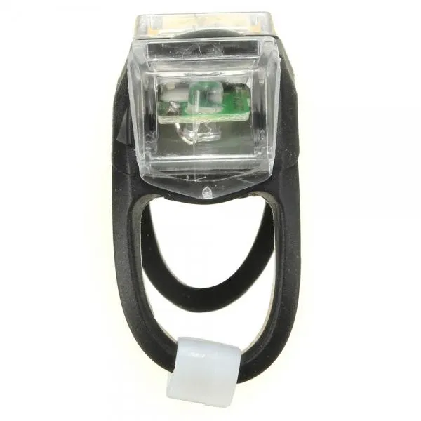 Silicone Cycling Front Rear Wheel LED Flash Flicker White Light Frog Shape Lamp Black