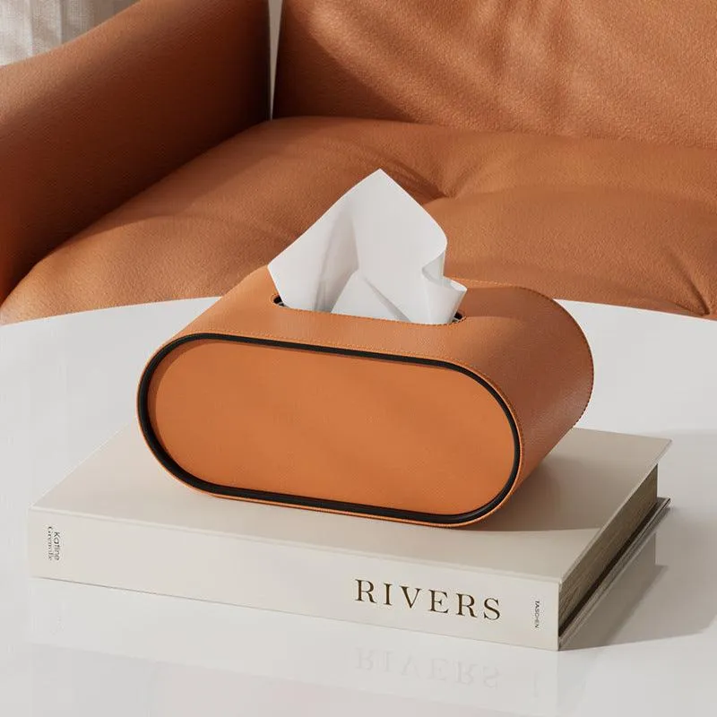 Simple Miscellaneous Desktop Leather Storage Box
