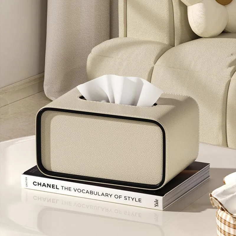 Simple Miscellaneous Desktop Leather Storage Box