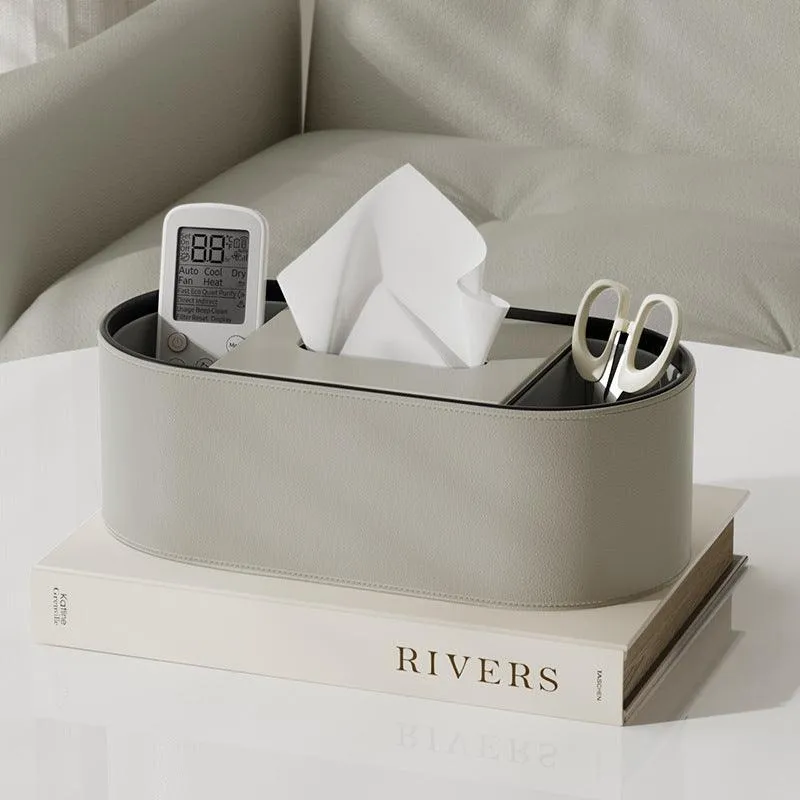 Simple Miscellaneous Desktop Leather Storage Box