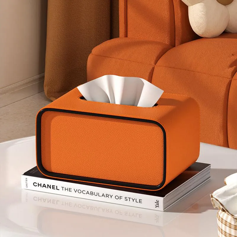 Simple Miscellaneous Desktop Leather Storage Box