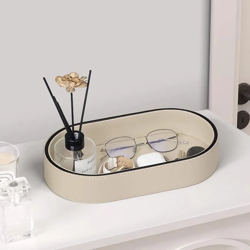 Simple Miscellaneous Desktop Leather Storage Box