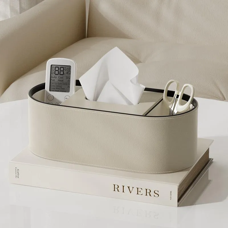 Simple Miscellaneous Desktop Leather Storage Box