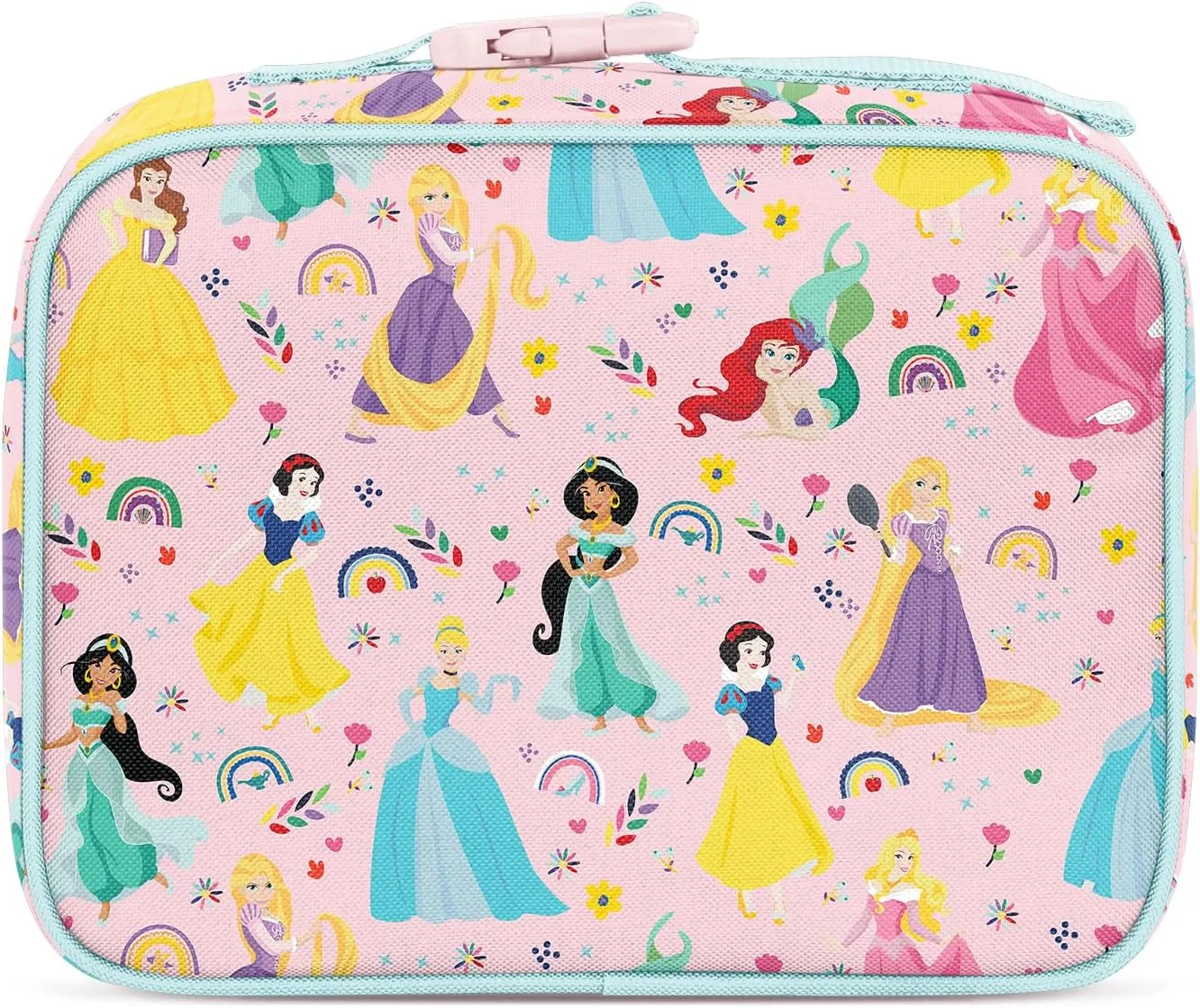 Simple Modern Disney Kids Lunch Box for School | Reusable Insulated Lunch Bag for Toddler, Girl, and Boy | Meal Containers with Exterior & Interior Pockets | Hadley Collection | Princess Rainbows