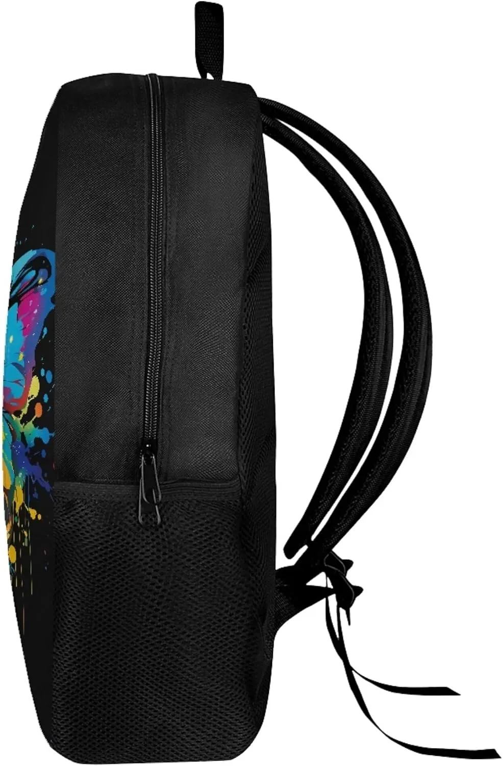 Simple School Bag for Kids Colorful Butterfly Backpack for Student Cute Print Large Capacity Bookbag with Adjustable Shoulder Straps Lightweight Sturdy Backpack for Boys Girls