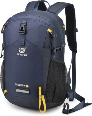 SKYSPER Small Daypack 20L Hiking Backpack Lightweight Travel Day Pack with Waist Strap for Women Men(Navyblue)