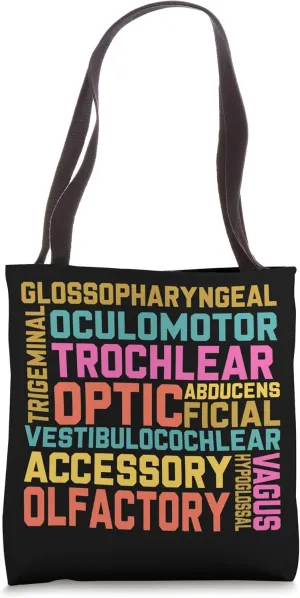 SLP Cranial Nerves Speech Therapy Neurology Medical Student Tote Bag