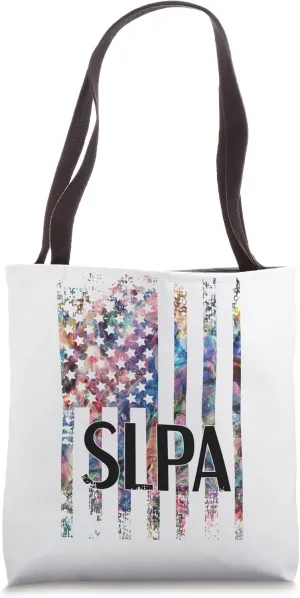SLPA US Flag Speech-Language Pathology Assistant Therapist Tote Bag