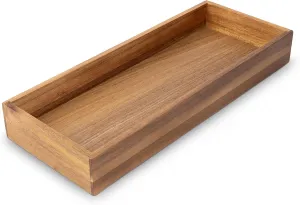 Smart Design Acacia Cutlery Tray 4" x 10" x 2"