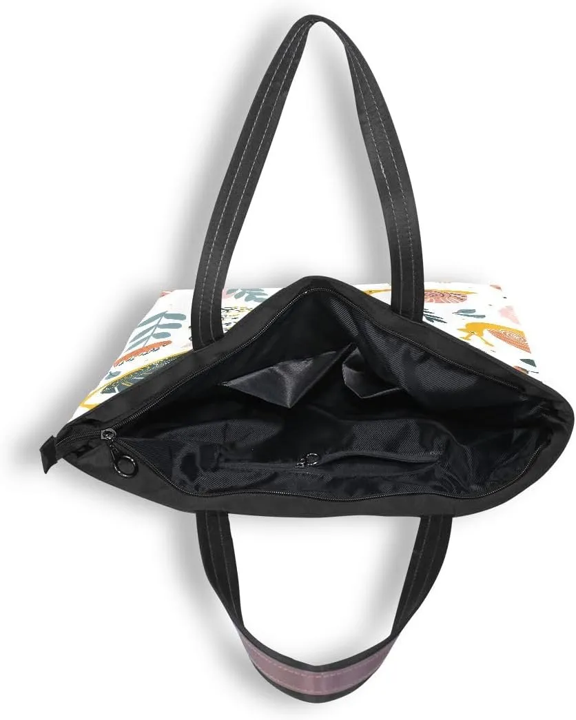 Snails on Flower Shoulder Bags Large Handle Ladies Handbag
