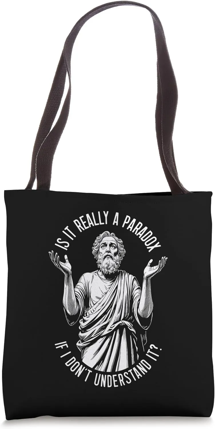 Socrates Funny Philosophy Understanding Paradox Philosopher Tote Bag