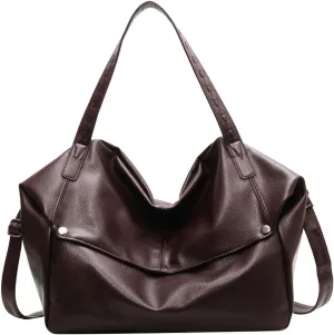 Soft Leather Tote Handbags for Women, Designer Tote Travel Purses, Ladies Hobo Bags for Shopping Work Office College