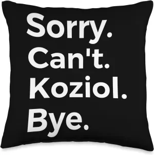 Sorry Can't Koziol Bye Musical Instrument Musical Throw Pillow, 16x16, Multicolor