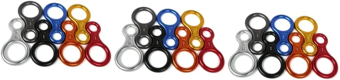 Sosoport 2 pcs Climbing Belay Device Climbing Rappelling Ring Climbing Carabiner Mountain Climbing Buckle Rappelling Equipment Outdoor Descender