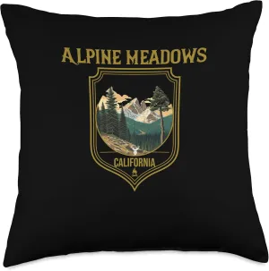 Souvenir Apparel-Alpine Meadows Hiking Throw Pillow, 18x18, Multicolor