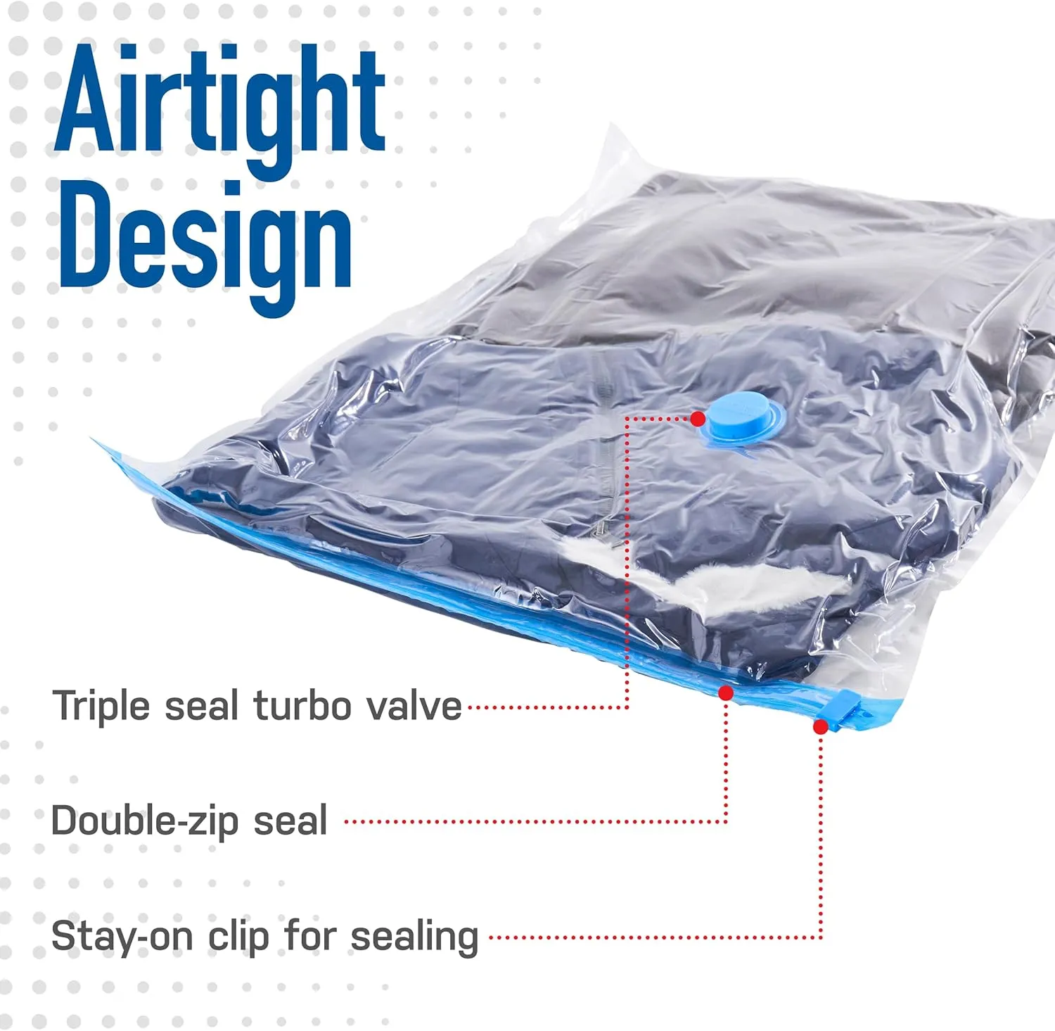 Spacesaver Vacuum Seal Bags for Clothing - Set of 20 (Variety Pack) Compression Storage Bag for Comforters and Bedding - Airtight Travel Packing Bags with Hand Pump