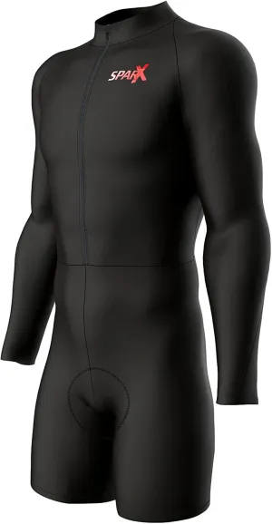 Sparx Long Sleeve Cycling Skinsuit Pro Team Bicycle Suit Bike Racing Suit Cycle Kit 3D Pad