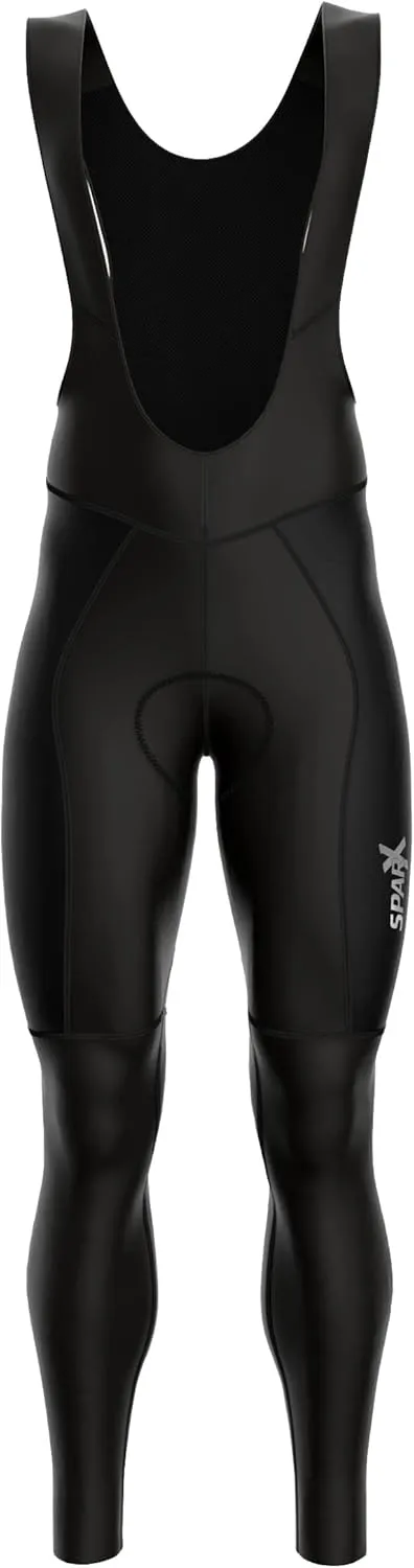 Sparx Men Winter Cycling Thermal Roubaix Bib Tights Padded Bib Pants High Viz Bike Leggings