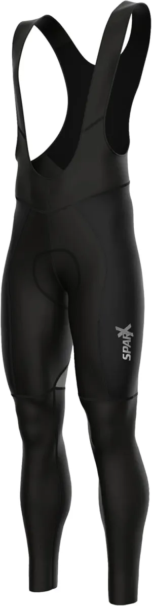 Sparx Men Winter Cycling Thermal Roubaix Bib Tights Padded Bib Pants High Viz Bike Leggings