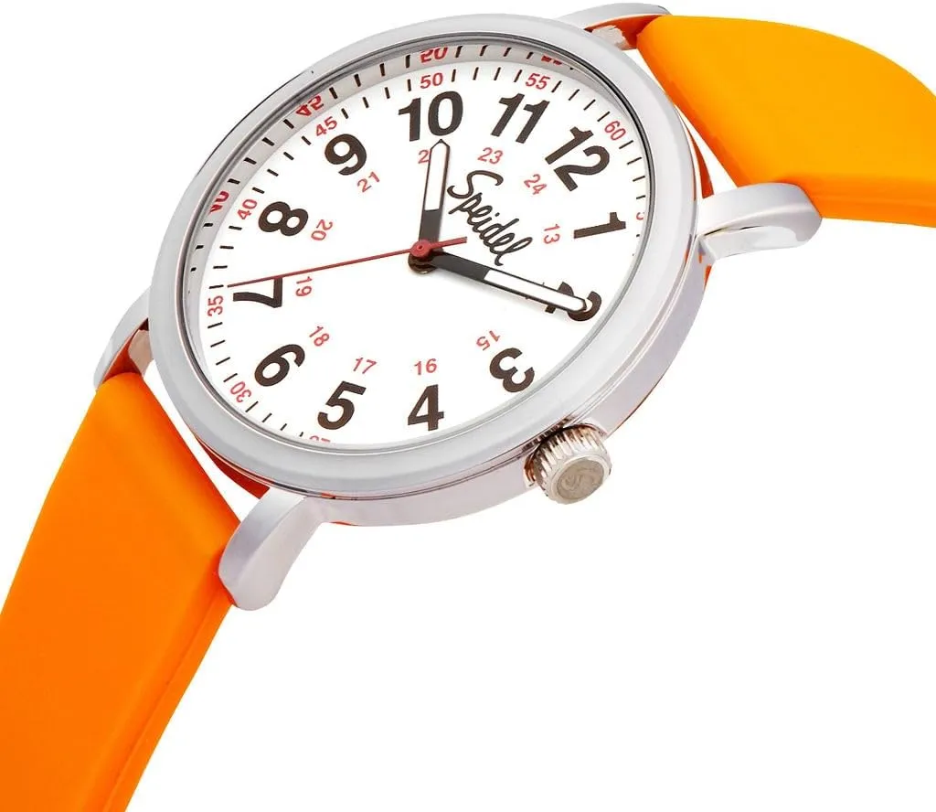 Speidel Original Scrub Watch™ for Nurse, Medical Professionals and Students – Various Medical Scrub Colors, Easy Read Dial, Military Time with Second Hand, Silicone Band, Water Resistant