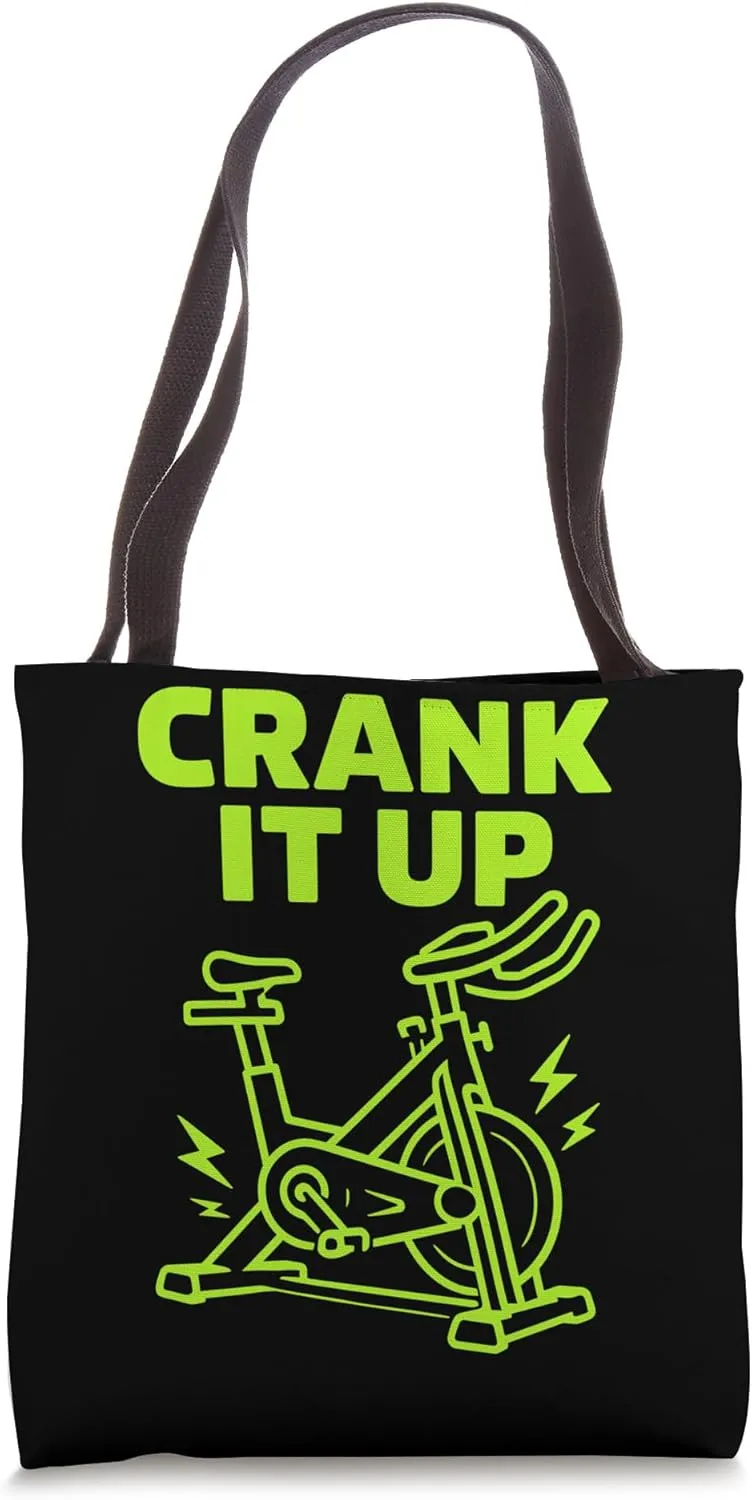 Spin Instructor Life Pedal Power Spin Class Vibes Fitness Tote Bag