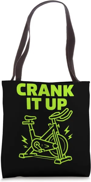 Spin Instructor Life Pedal Power Spin Class Vibes Fitness Tote Bag