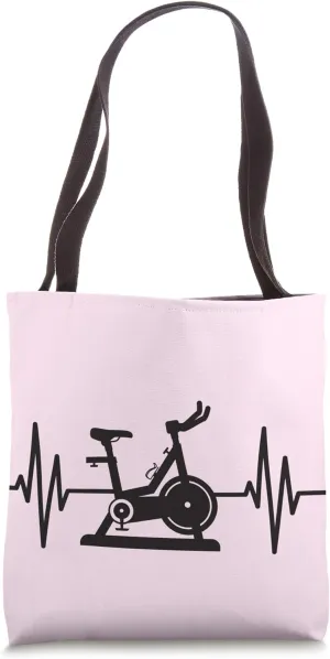 Spinning Class Indoor Cycling Spin Bike Workout Spin Therapy Tote Bag