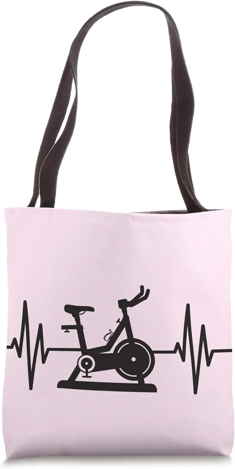 Spinning Class Indoor Cycling Spin Bike Workout Spin Therapy Tote Bag