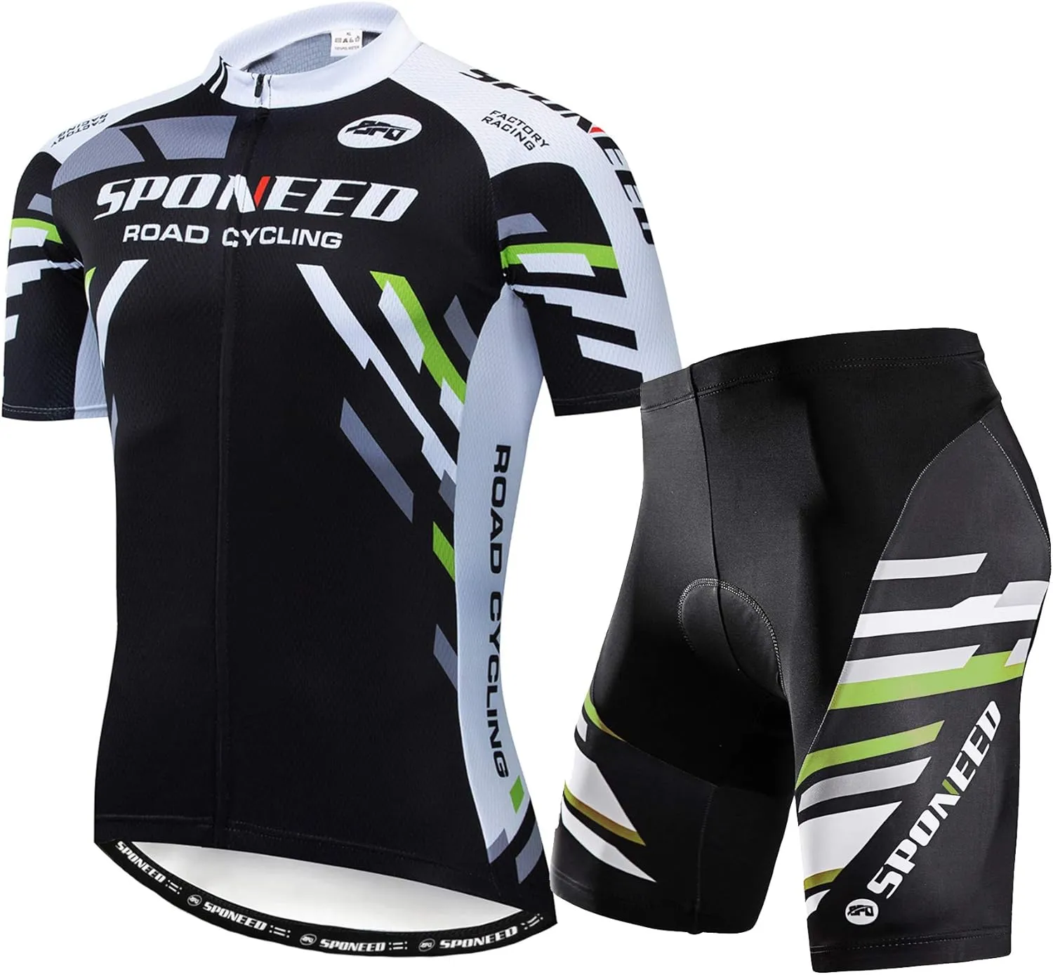 sponeed Cycling Jersey Short Sleeve Suits Men Bike Clothing Road Bicycle Shorts Padded Outfits