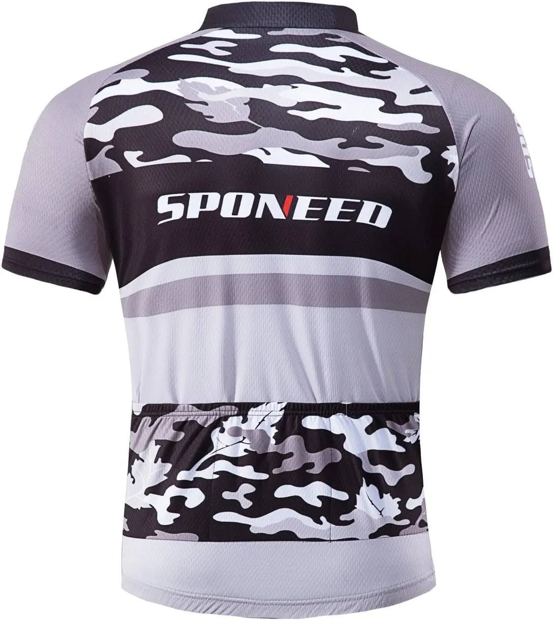 sponeed Men Cycle Outfit Set Bicycle Jersey Road Biker Shorts Trianthlon Cycling Gear Shirts