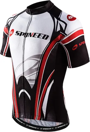 sponeed Men's Cycling Jerseys Tops Biking Shirts Short Sleeve Bike Clothing Full Zipper Bicycle Jacket with Pockets