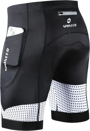 sponeed Men's Cycling Shorts Padded Bicycle Riding Pants Bike Biking Clothes Cycle Wear Tights