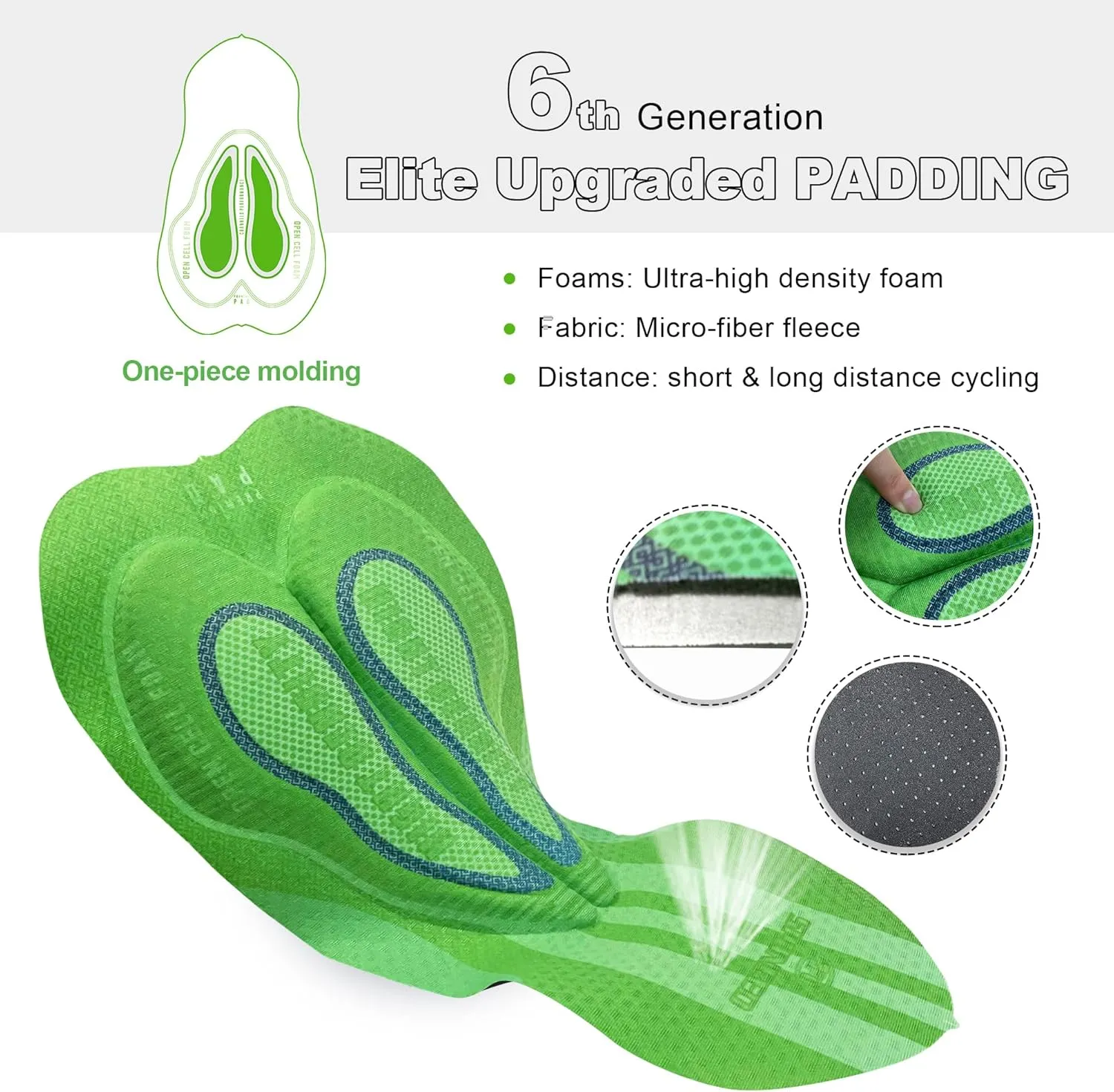 sponeed Men's Cycling Shorts Padded Bicycle Riding Pants Bike Biking Clothes Cycle Wear Tights