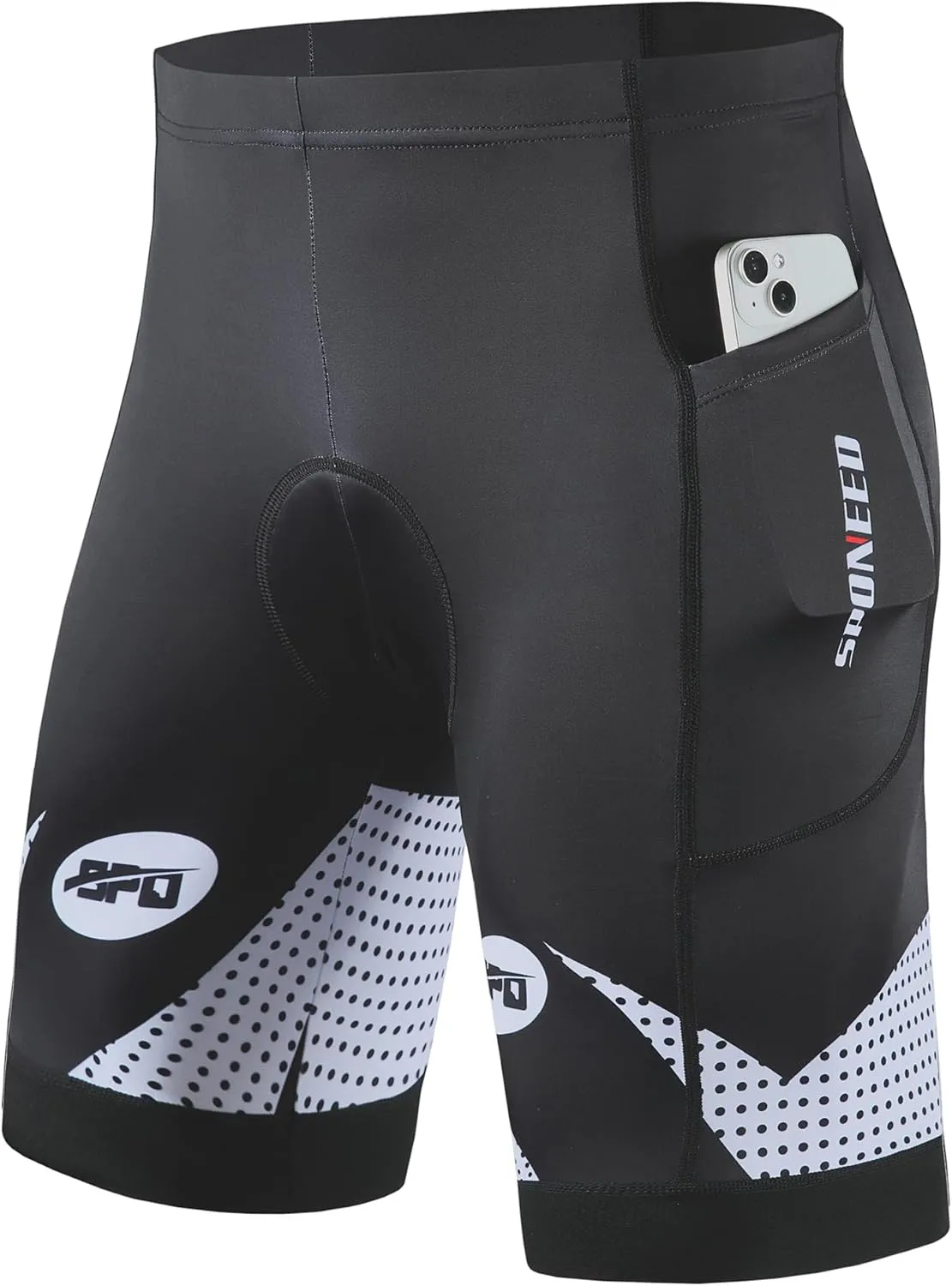 sponeed Men's Cycling Shorts Padded Bicycle Riding Pants Bike Biking Clothes Cycle Wear Tights