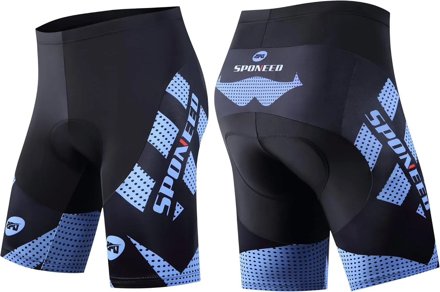 sponeed Men's Cycling Shorts Padded Bicycle Riding Pants Bike Biking Clothes Cycle Wear Tights