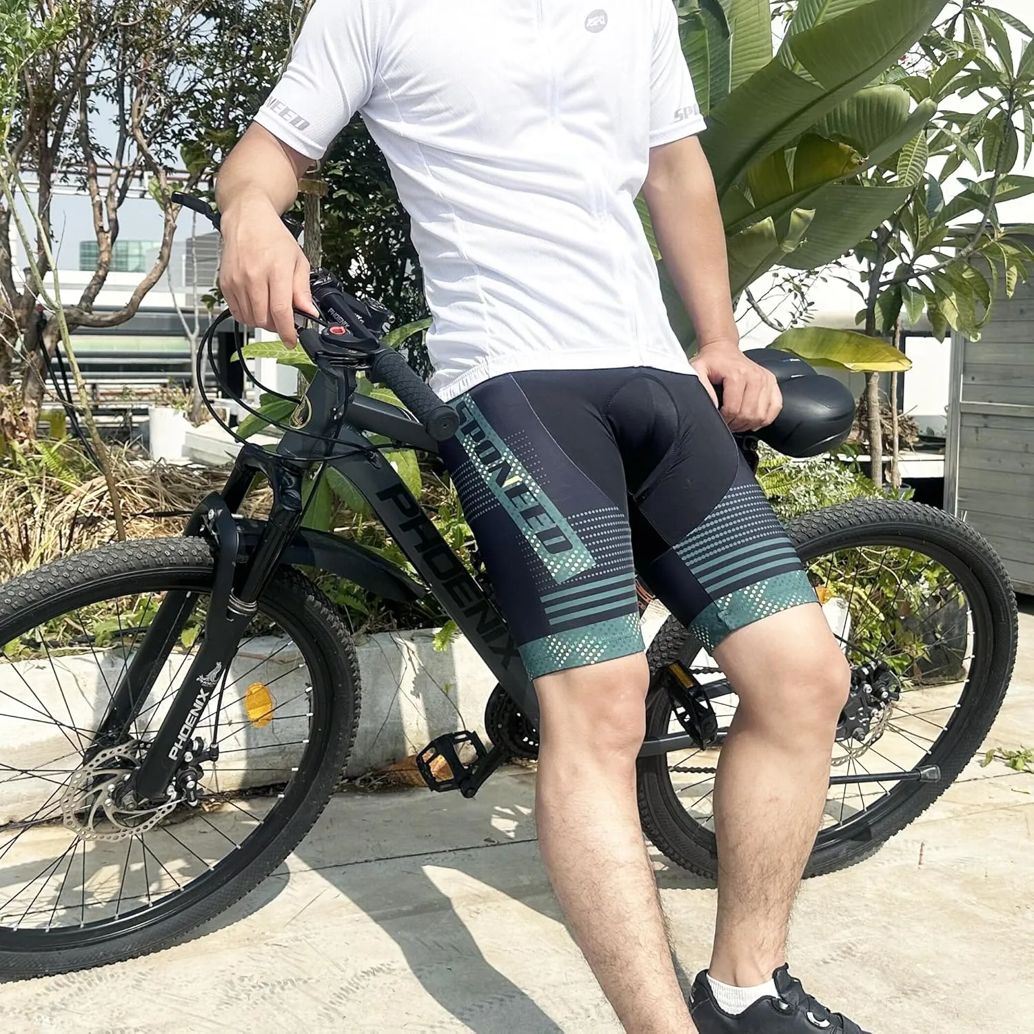 sponeed Men's Cycling Shorts Padded Bicycle Riding Pants Bike Biking Clothes Cycle Wear Tights