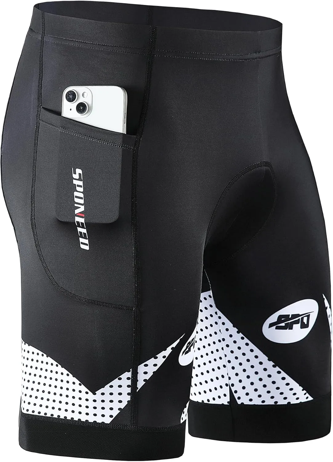 sponeed Men's Cycling Shorts Padded Bicycle Riding Pants Bike Biking Clothes Cycle Wear Tights