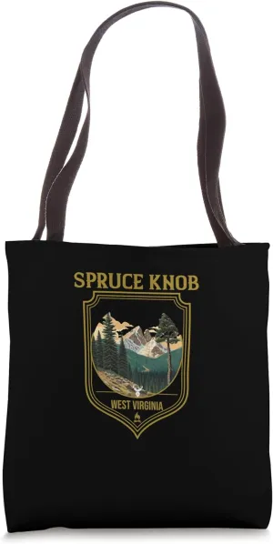 Spruce Knob Souvenir Apparel - Spruce Knob Hiking Tote Bag