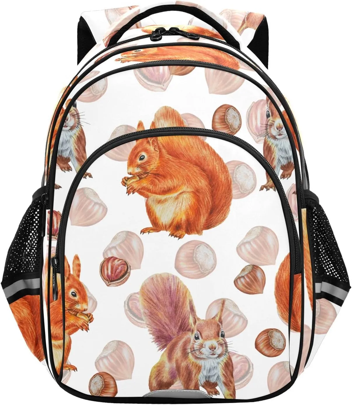 Squirrels and Nuts Pattern Backpack for Kids Elementary School Bag Boys Girls Bookbag Travel Backpack Daypack