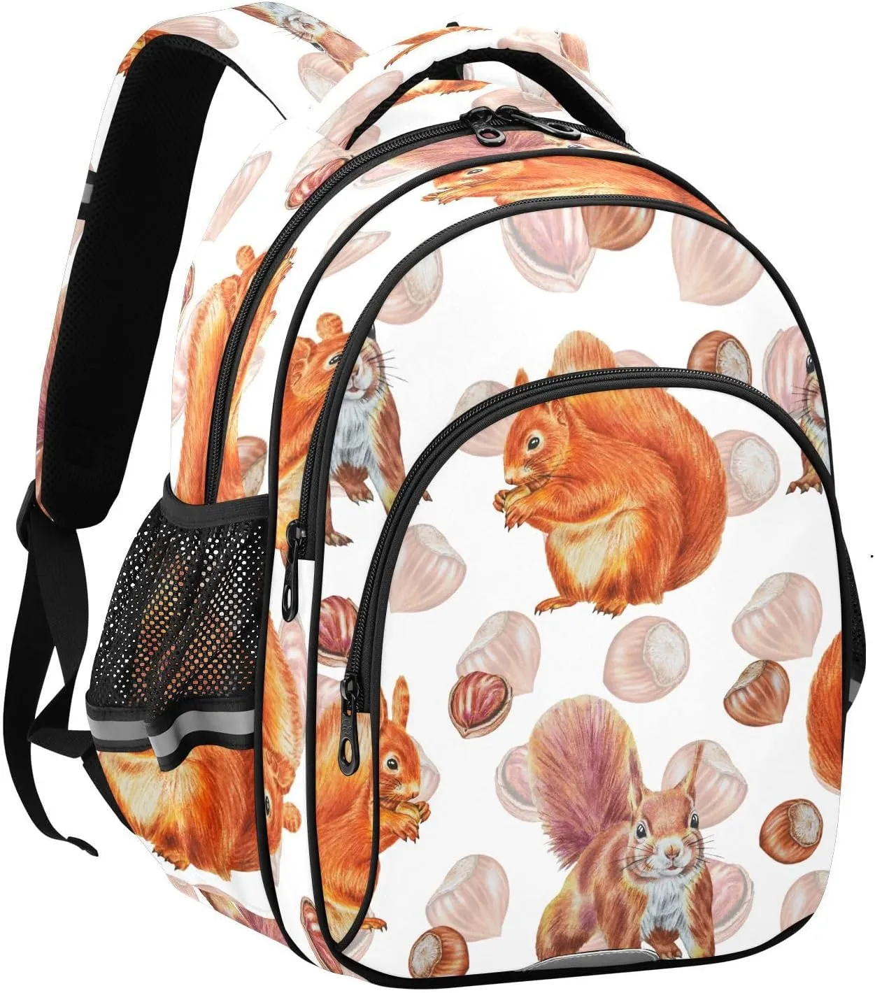 Squirrels and Nuts Pattern Backpack for Kids Elementary School Bag Boys Girls Bookbag Travel Backpack Daypack