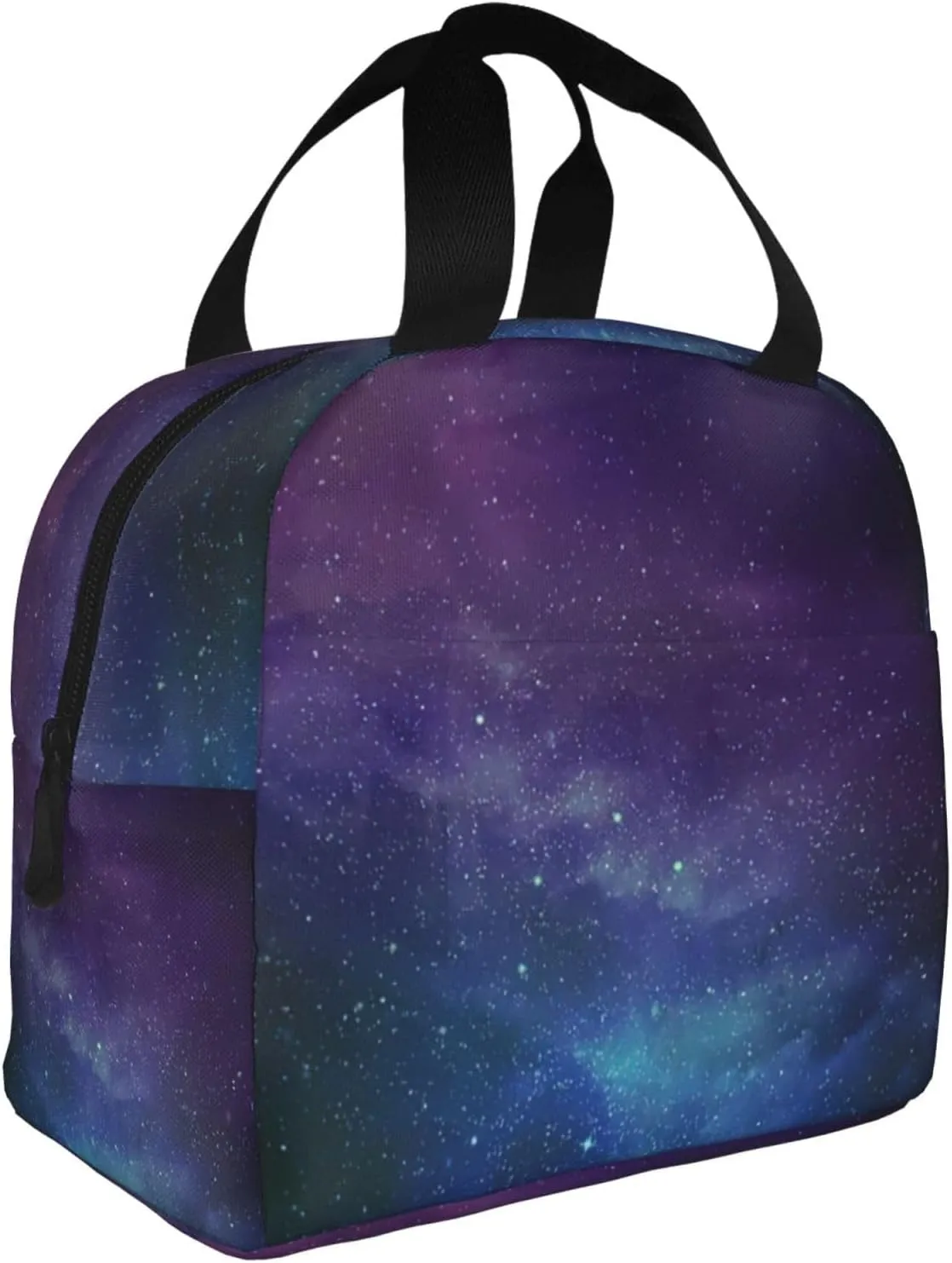 SSIMOO Universe With Stars And Galaxy Interstellar Reusable Lunch Bagâ€“insulated Food Container,Perfect For Work And Outdoor Activities.