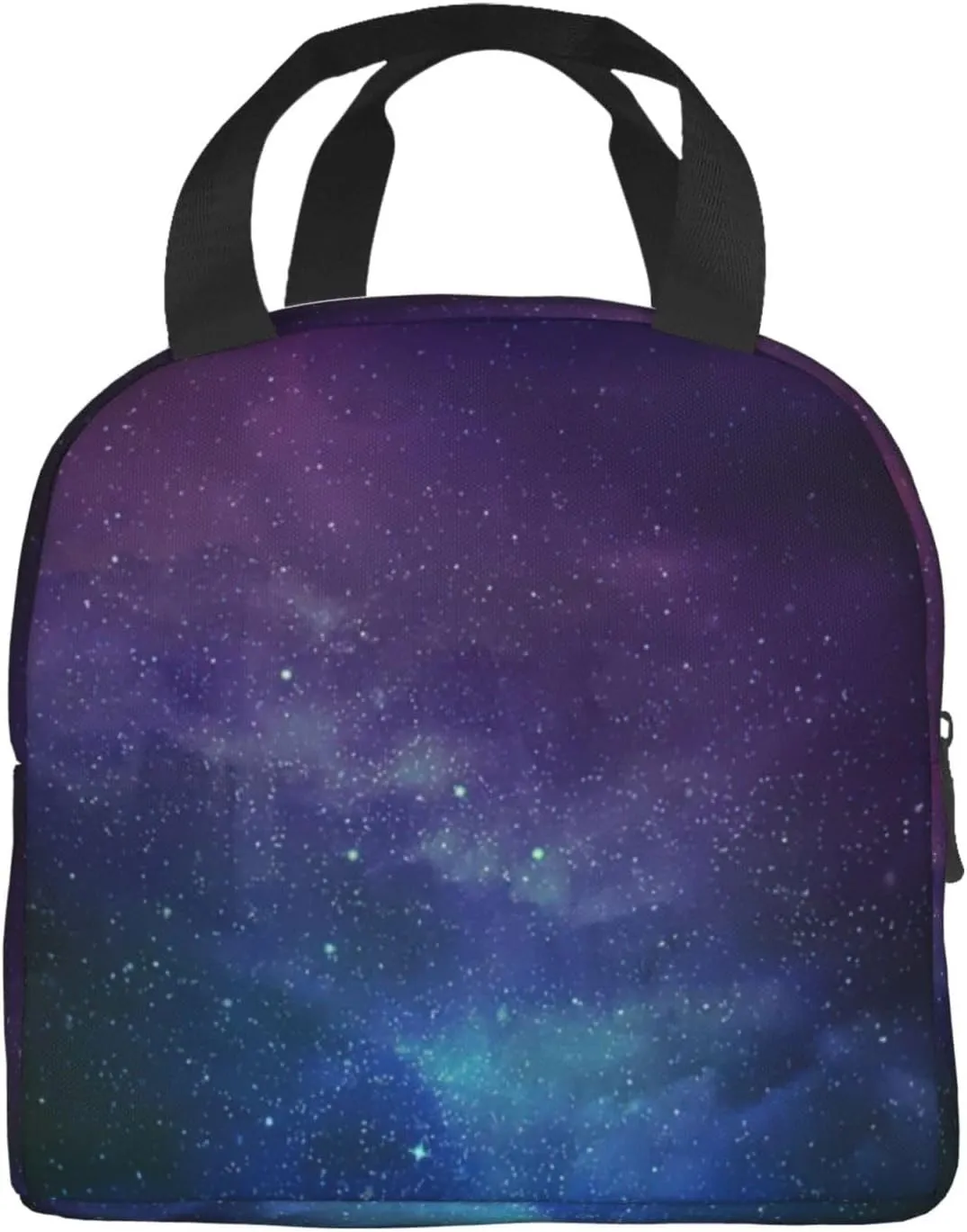SSIMOO Universe With Stars And Galaxy Interstellar Reusable Lunch Bagâ€“insulated Food Container,Perfect For Work And Outdoor Activities.