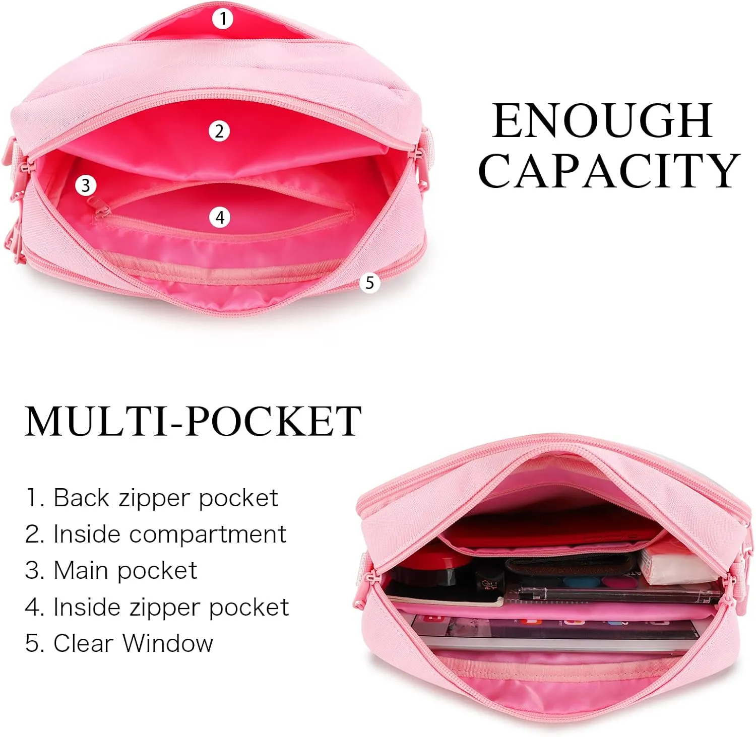 STEAMEDBUN Ita Bag Crossbody Small Ita Purse Pin Display Bag with Insert