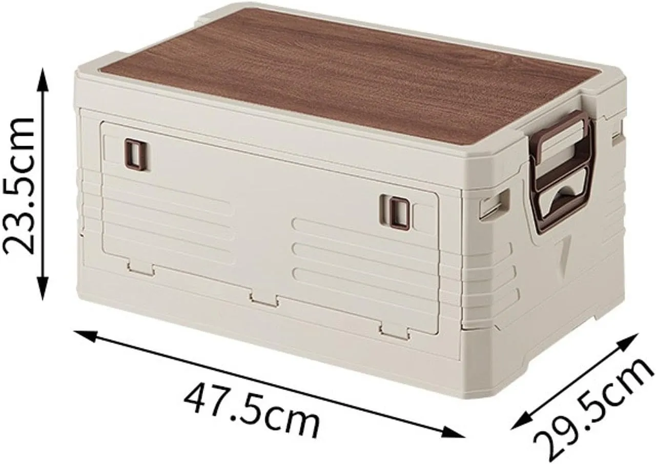 Storage Bin, Camping Storage Box with Handle, Folding Storage Box for Fishing, Small Single Layer