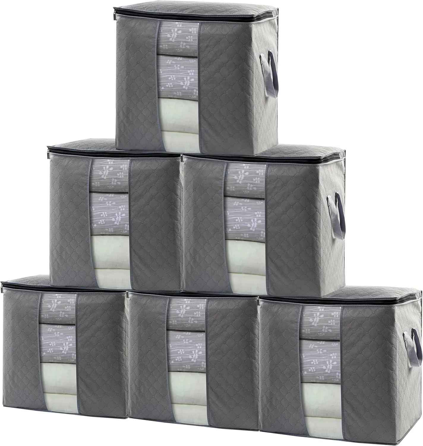 Storage Clothes Bins Closet Bags: Large Containers Organizer Boxes Clothing Organization For Organizing Blanket Cloth Comforter Pillow Sheet Sweater Foldable Fabric Bedroom Totes With Lids Zipper